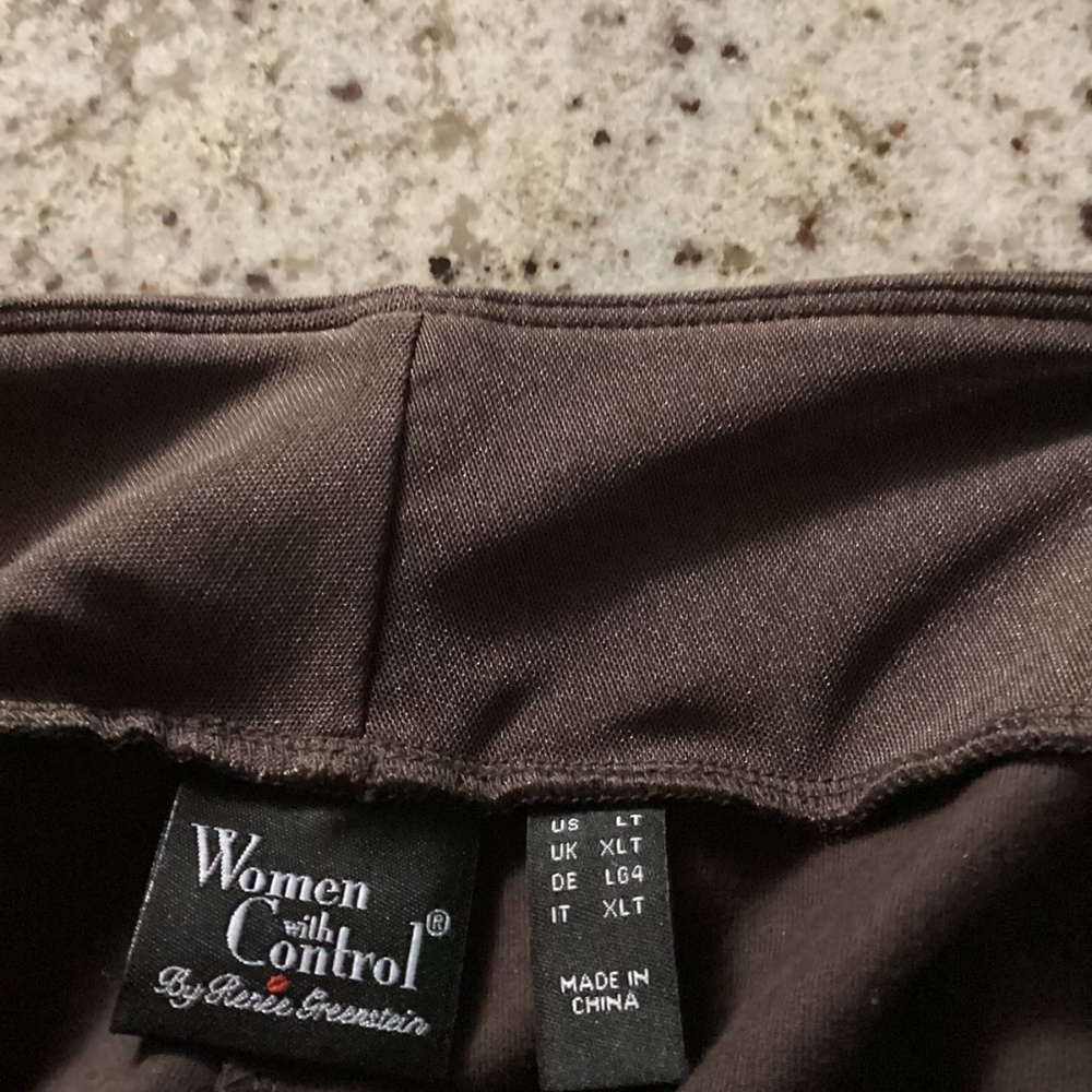 NWT Women with Control shape enhancing pants, size LARGE TALL in brown - Picture 6 of 6